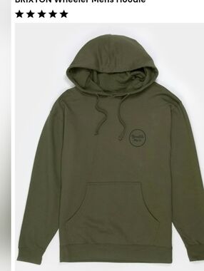 BRIXTON Wheeler Men's Hoodie - Olive Green